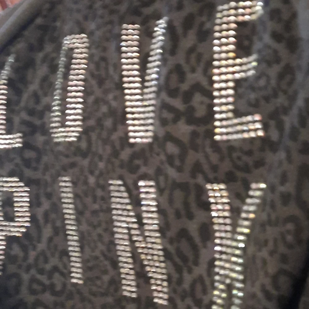 Vintage Victoria's Secret Pink Varsity Cheetah Print Coat with Embellished Bling - Picture 4 of 4